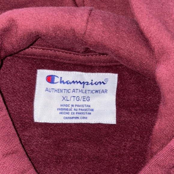 BNWT Champion Unisex Burgundy Hoodie - Picture 7 of 9